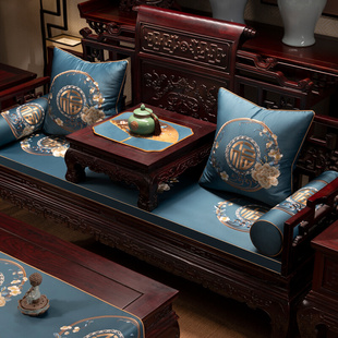 中式红木沙发坐垫实木家具，套罩防滑海绵，罗汉床垫子五件套四季通用