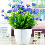 室内客厅餐桌摆设花饰品仿真花，套装家居塑料，假花小摆件干花束盆栽