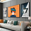 轻奢人物客厅装饰画现代简约抽象壁画沙发背景墙大气晶瓷三联挂画