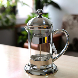 雅风玻璃茶壶不锈钢冲泡壶咖啡壶冲茶器法压壶中药渣过滤壶