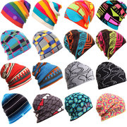 多彩单板滑雪帽针织帽保暖滑冰帽双层针织休闲帽色彩亮丽