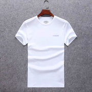 欧洲站潮牌短袖t恤男2024夏季男装莫代尔纯棉，白色体恤打底衫