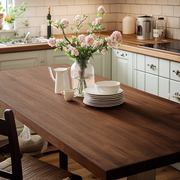 黑胡桃木色桌子桌面木纹自粘贴纸，加厚家具翻新膜防油耐脏贴皮仿木