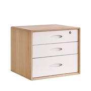 实木桌面收纳盒大号桌上储物整理盒大容量抽屉式木质置物柜多