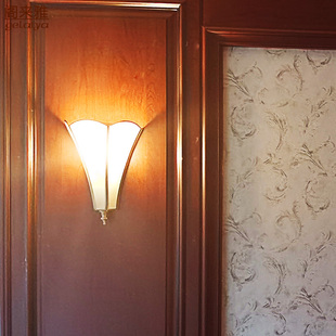 美式客厅电视背景墙壁灯现代复古欧式卧室床头灯楼梯玄关过道铜灯