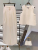 白色时尚两件套夏装搭配一整套显瘦新中式国风马甲裤子套装高级感