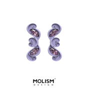 MOLISM 彩色3D打印水晶图纹耳饰 原创独立设计师品牌