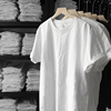 (2件49)210g新疆纯棉圆领，男女短袖纯白t恤夏季打底宽松版百搭衫黑