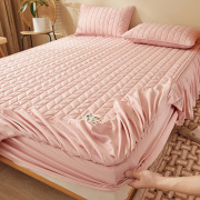 A类夹棉床裙床笠二合一单件床罩带裙边床垫防尘保护罩枕套三
