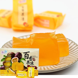 台湾特产雪之恋百香果果冻500g纸袋荔枝芒果水果汁，布丁礼盒装