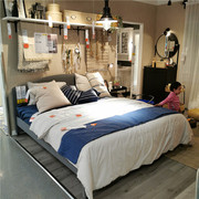 IKEA宜家 豪嘉双人床现代简约布艺床架床头板软包北欧风床架单人
