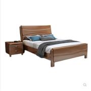实木床1.2米1.35米童床单人床1米小户型，现代1.5米双人床储物婚i.