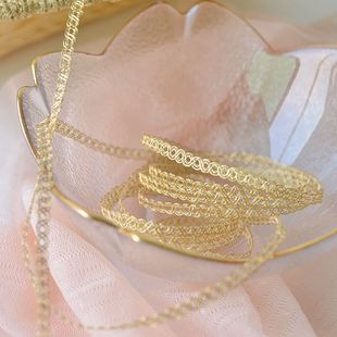 高品质金色银色特制金线织带花边 手工服装装饰材料 旗袍镶边辅料