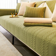 雪尼尔沙发垫子2024冬季沙发，盖布现代轻奢防滑皮沙发套罩坐垫