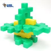 游思乐 USL大方块积木30块 大颗粒婴幼儿童中空吹塑料玩具拼插4色