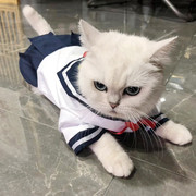 猫衣服连身裙猫咪狗狗可爱衬衫，裙子薄款宠物，jk制服裙水手服狗衣服