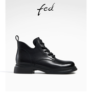 fed厚底增高马丁靴，秋季女靴黑色短靴单靴皮靴，女款r0901-zc196