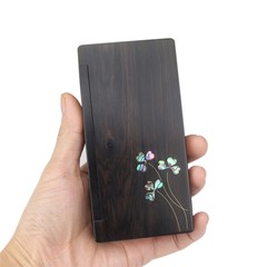 正大翻盖便携式定制送礼黑胡桃木
