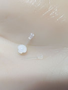 防致敏耳钉套管替换金属耳针配件diy材料 透明树脂耳饰断针修复