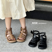 女童公主凉鞋夏季儿童罗马靴韩版女孩洋气软底镂空靴子宝宝鞋