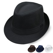 帽男女表演爵士帽，子男潮韩版绅士帽，英伦复古时尚白色小礼帽