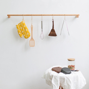 实木挂衣架民宿墙上壁挂，原木单杆木质，衣帽架日式厨房卫生间毛巾架