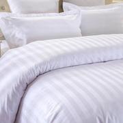 新酒店(新酒店)床上用品四件套白色，床单被罩宾馆，民宿布草专用加厚加密款销
