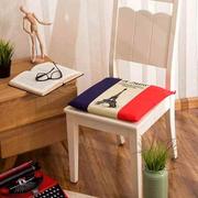 美式布艺实木板凳垫米子，餐椅垫记忆棉软座垫办公室椅子电脑椅坐垫