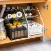 厨房下水槽置物架，推拉抽屉式调料架子伸缩分层卫生间用品收纳神器