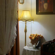 美式落地灯客厅卧室床头立式台灯铁艺时尚简约LED遥控沙发地灯
