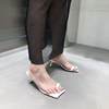 夏季欧美网红透明拖大牌，设计细跟高跟套趾时装，拖鞋女外穿凉拖