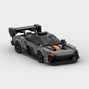 MOC适用乐高8格车迈凯伦塞纳GTR赛车F1模型车模玩具套装礼物
