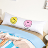 卡通表情包笑脸(包笑脸，)情侣长枕头1.8米加长双人大枕套床上用品长抱枕1.2