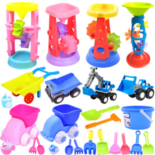 儿童沙漏玩具单个铲大号沙滩车玩具沙滩桶组合搭配挖沙子工具套装