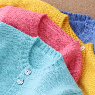 婴儿羊绒衫男女宝宝毛线衣0-6个小月龄针织内搭秋冬幼儿毛衣服套