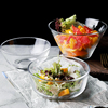水果沙拉碗玻璃大号家用耐热透明单个微波炉汤碗餐具玻璃盆甜品碗