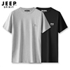 jeep短袖t恤男夏季圆领半袖纯棉体恤男式薄款休闲运动半截袖