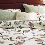 春夏埃及棉竹棉床品套件，床上四件套贡缎床单被套美式竹纤维