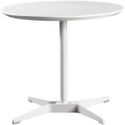 简约时尚金属白色圆形茶几，咖啡餐桌台会客会议电脑办公桌c122