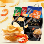 印尼啪啪通虾片零食papatonk海鲜虾片袋装进口大包装追剧食品