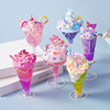 儿童diy水晶泥冰淇淋杯材料包创意(包创意)手工甜品冰激凌女孩玩具