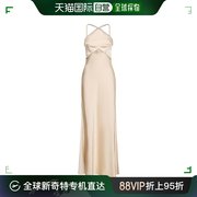 香港直邮Self-Portrait 女士 装饰绸缎绕颈长连衣裙