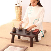 烧桐木茶桌日式炕桌实木仿古正方形，迷你创意榻榻米飘窗桌子小