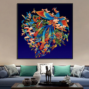 十字绣孔雀现代中国风画动物系列花鸟图百鸟朝凤凰图客厅古风大幅