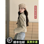 今年流行白色皮衣外套，女春秋2024韩系气质高级感短款pu皮夹克