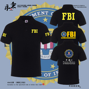 美国联邦调查局FBI特工电影周边短袖t恤男女翻领polo衫纯棉上衣服