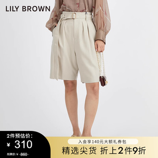 LILY BROWN春夏  法式花苞高腰腰带休闲短裤LWFP211052