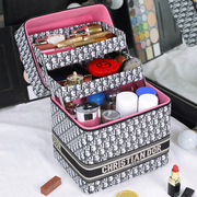 高级化妆包女便携大容量旅行化妆品收纳盒2024ins手提多层箱