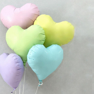 22寸桃心尼龙磨砂情人节婚庆，生日派对铝膜气球，心形爱心飘空气球
