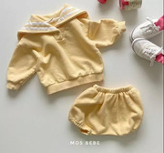 韩国男女宝宝春秋季学院风洋气套装婴儿海军领休闲卫衣短裤两件套